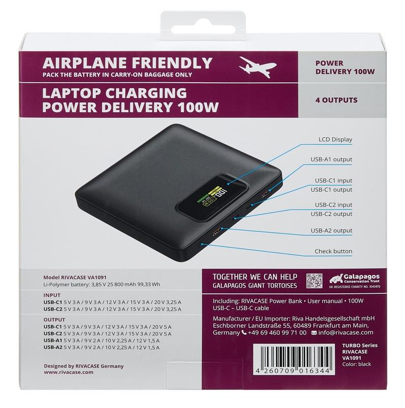 POWER BANK USB 25800MAH/VA1091 RIVACASE - Image 39
