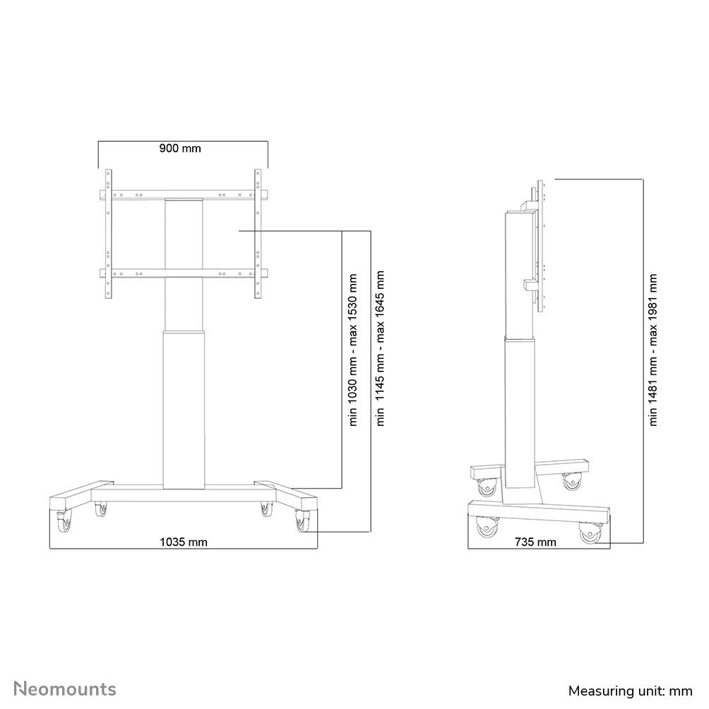 TV SET ACC FLOOR STAND 42-100"/PLASMA-M2250SILVER NEOMOUNTS - Image 10