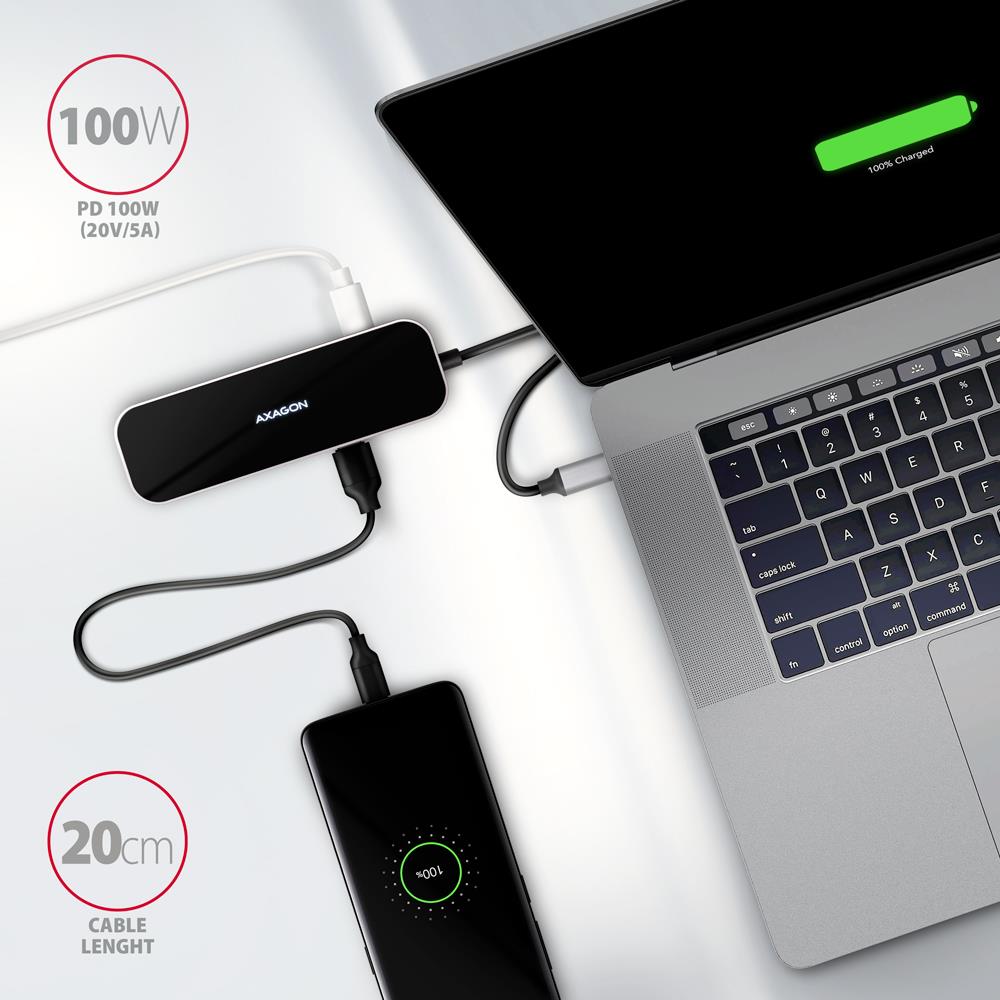 I/O HUB USB-C 6IN1/0.2M HMC-6GL AXAGON - Image 14