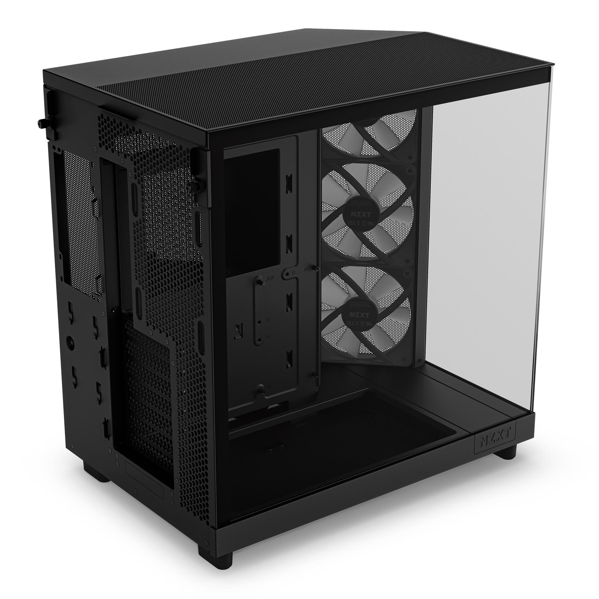 Case NZXT H6 Flow RGB MidiTower Case product features Transparent panel Not included ATX MicroATX MiniITX Colour Black CC-H61FB-R1 - Image 13
