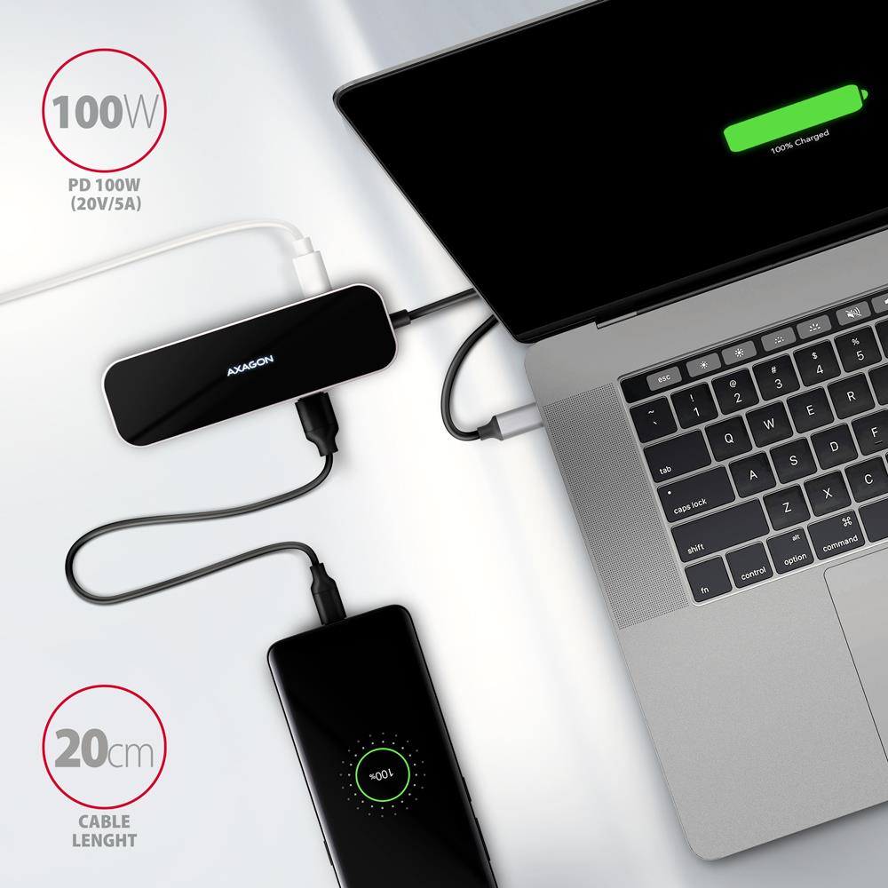 I/O HUB USB-C 6IN1/0.2M HMC-6H4A AXAGON - Image 10