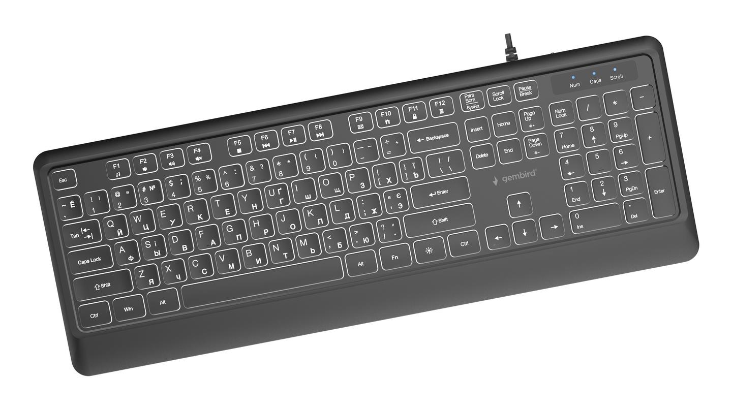 KEYBOARD MULTIMEDIA USB CYRILL/BLACK KB-UML-04-CYRL GEMBIRD - Image 3
