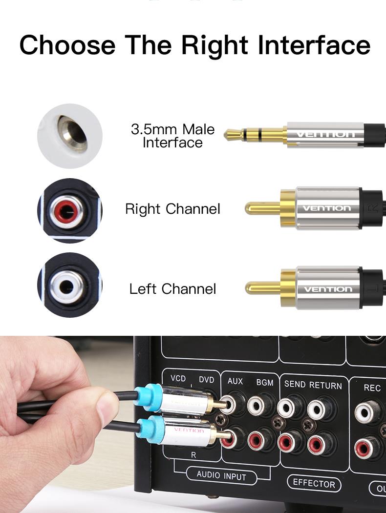 CABLE AUDIO 3.5MM TO 2XRCA/1.5M BCFBG VENTION - Image 12