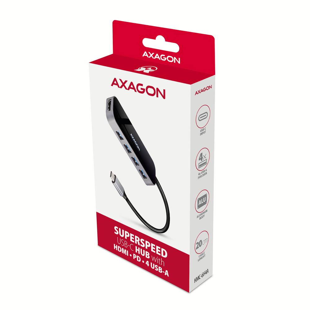 I/O HUB USB-C 6IN1/0.2M HMC-6H4A AXAGON - Image 15