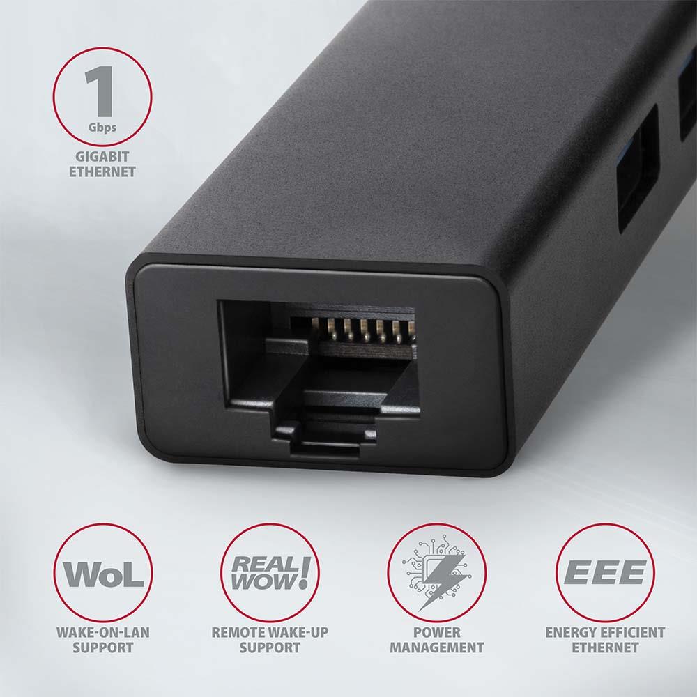 I/O HUB USB3.2 3PORT GLAN/0.2M HMA-GL3A AXAGON - Image 8
