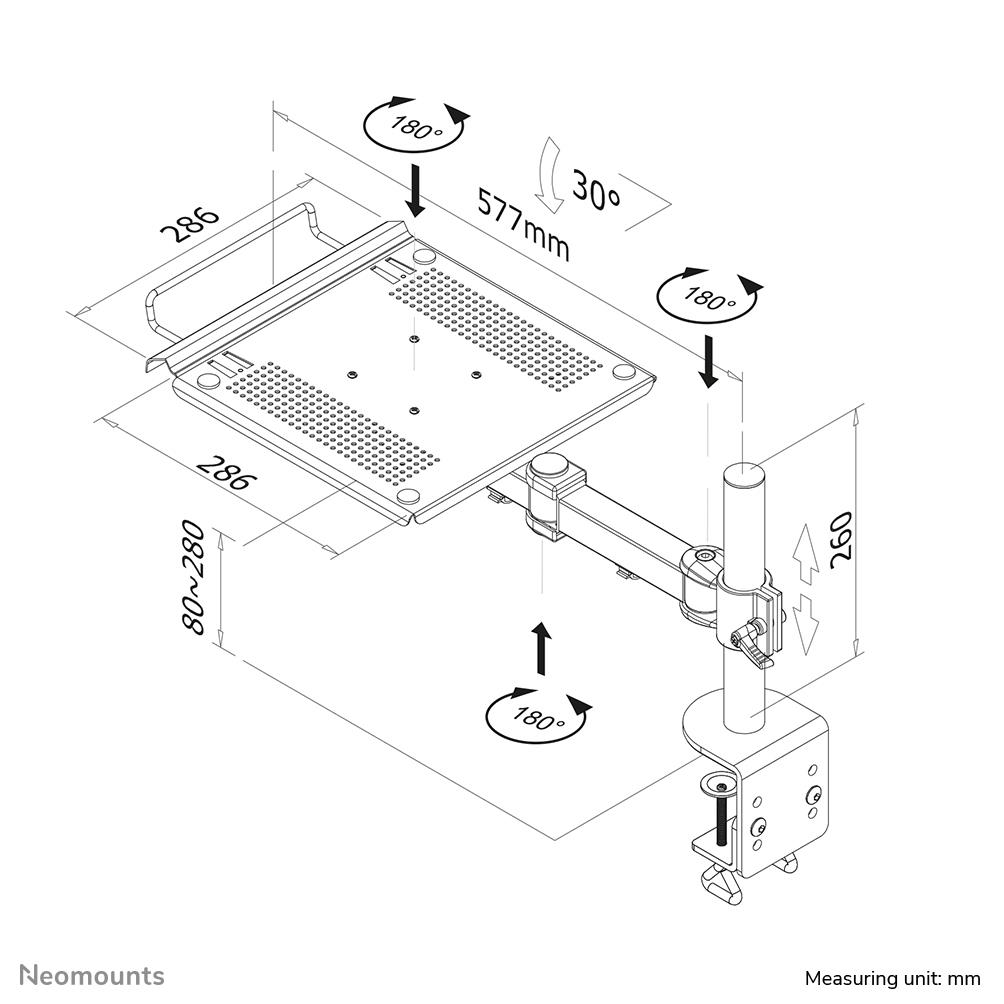 NB ACC DESK MOUNT 10-22"/NOTEBOOK-D100 NEOMOUNTS - Image 12