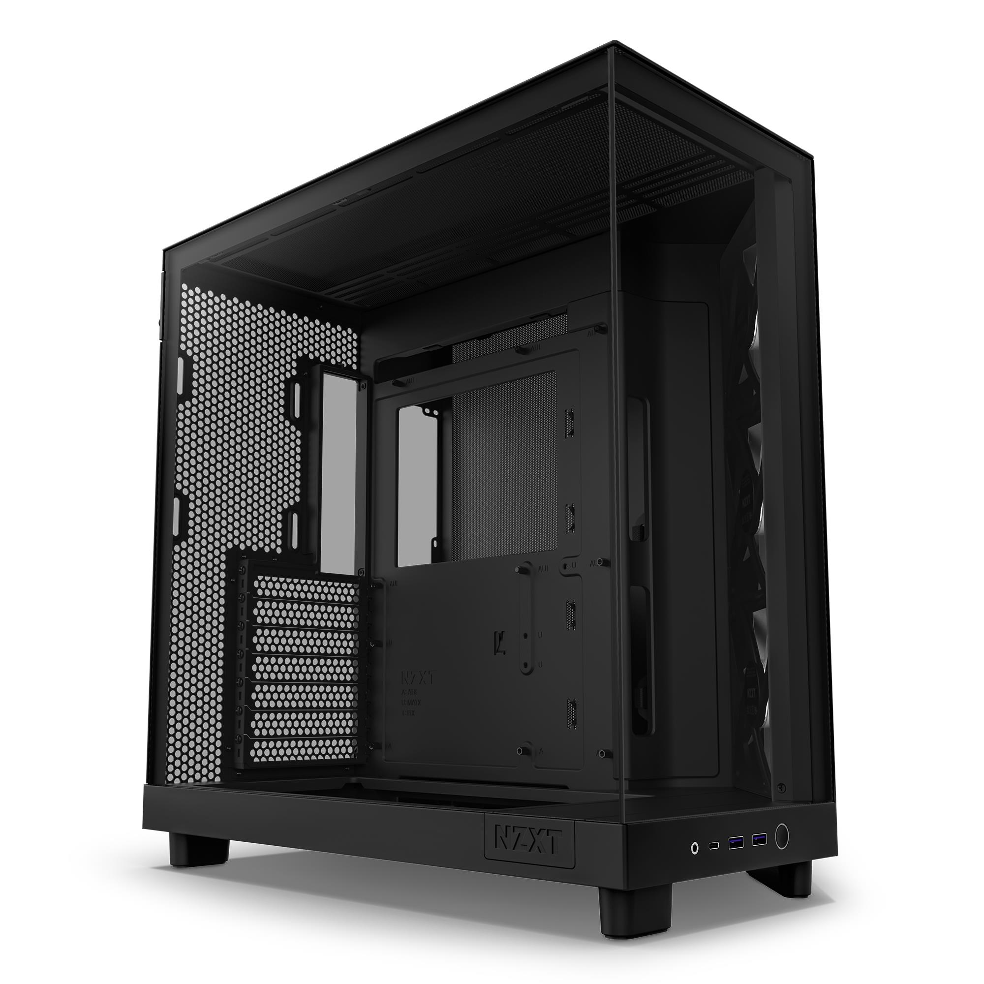 Case NZXT H6 Flow RGB MidiTower Case product features Transparent panel Not included ATX MicroATX MiniITX Colour Black CC-H61FB-R1 - Image 9