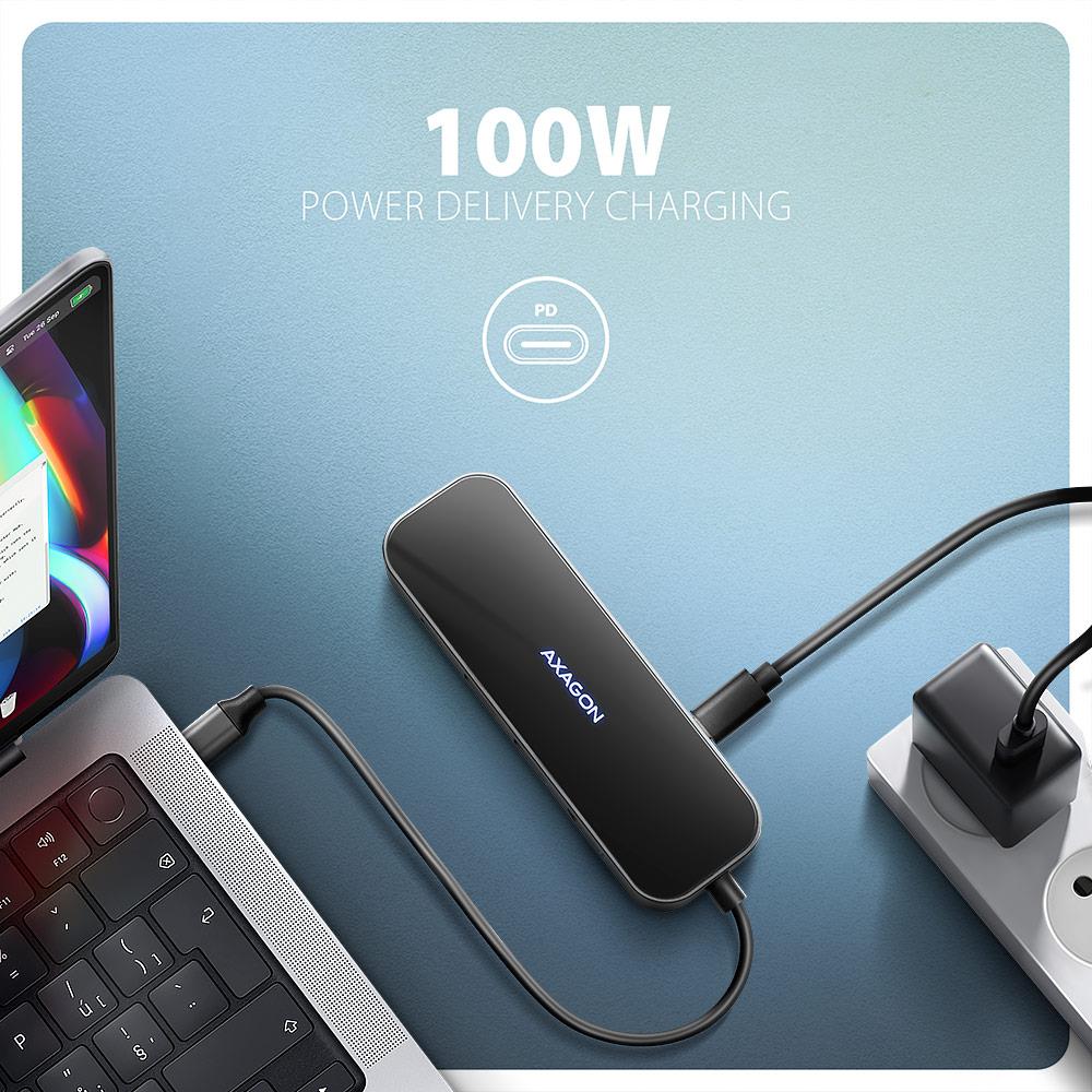 I/O HUB USB-C 6IN1/GLASS 0.2M HMC-6GLN AXAGON - Image 13