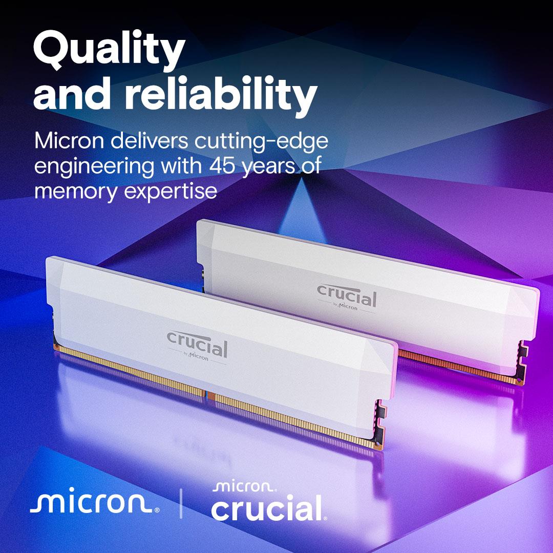 MEMORY DIMM 64GB DDR5-6400 K2/PRO OC CP2K32G64C40U5W CRUCIAL - Image 7
