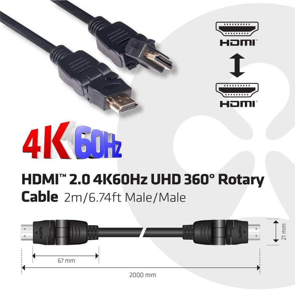 CABLE HDMI TO HDMI 2M/M/M CAC-1360 CLUB3D - Image 6