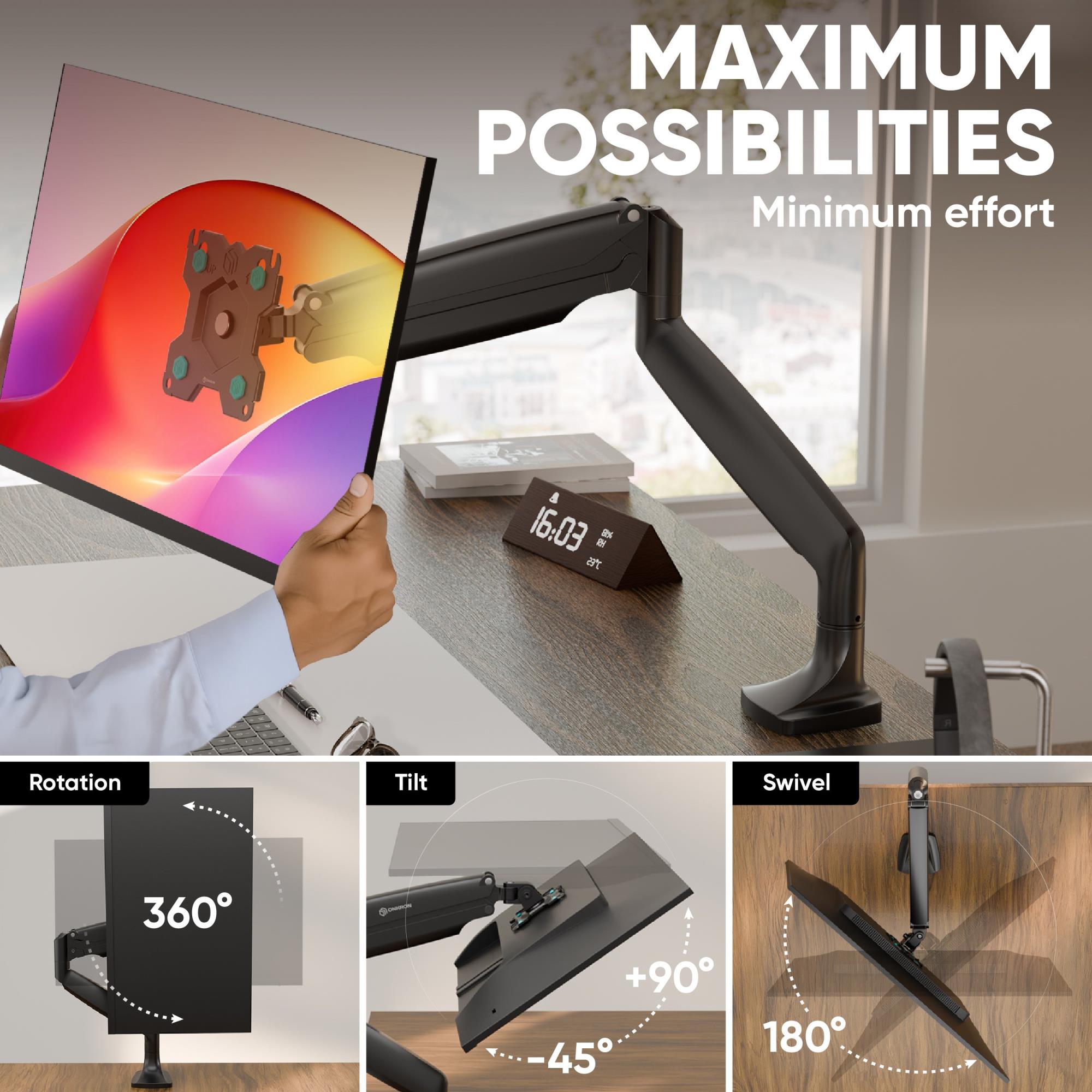 MONITOR ACC DESK MOUNT/17-49" BLACK G100-B ONKRON - Image 6
