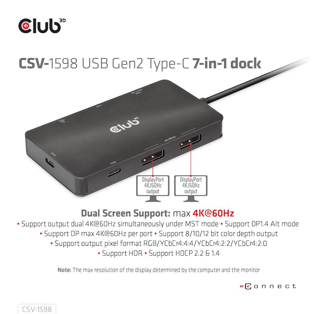 NB ACC DOCKING STATION 7IN1/USB-C 100W CSV-1598 CLUB3D - Image 28