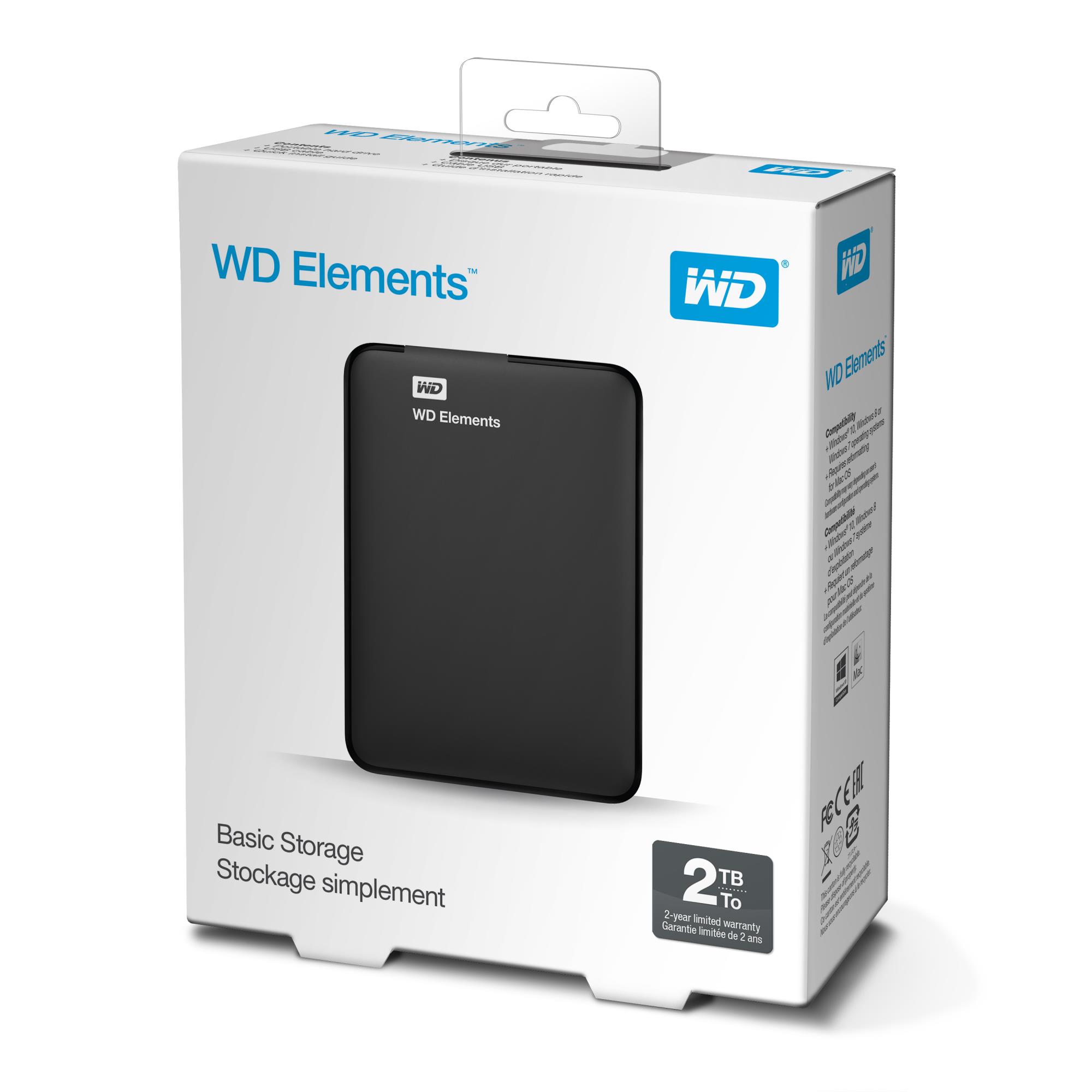 External HDD WESTERN DIGITAL Elements Portable 2TB USB 3.0 Colour Black WDBU6Y0020BBK-WESN - Image 39