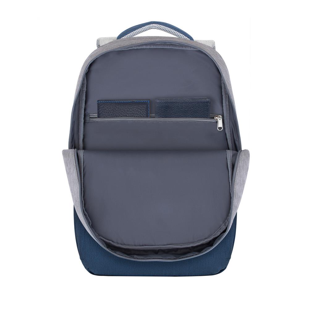 NB BACKPACK ANTI-THEFT 17.3"/7567 GREY/DARK BLUE RIVACASE - Image 16