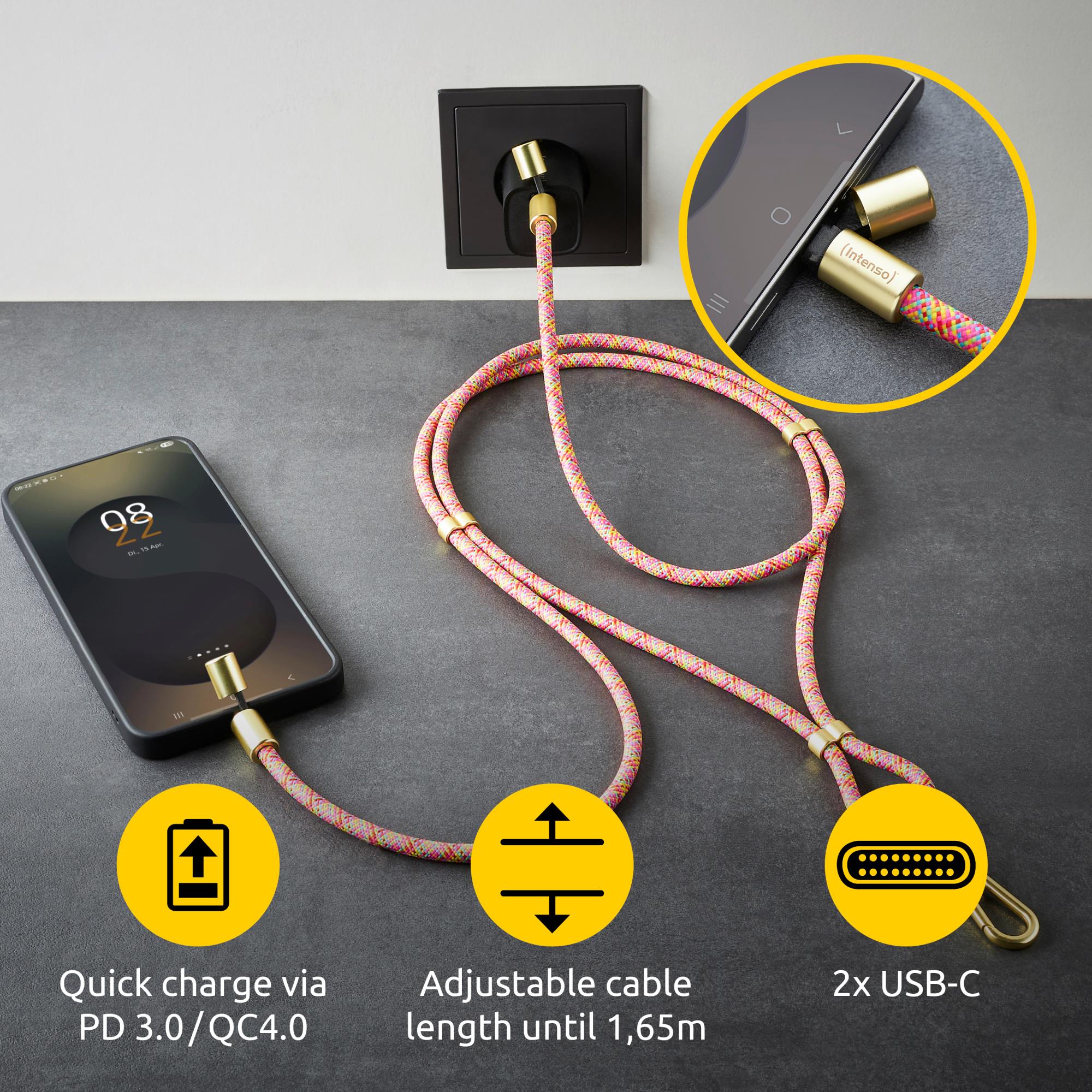 CABLE USB-C TO USB-C 1.65M/LANYARD N. MIX 7991005 INTENSO - Image 37