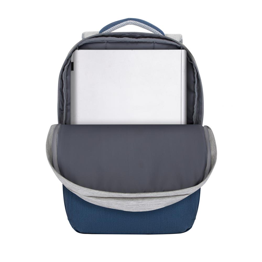 NB BACKPACK ANTI-THEFT 17.3"/7567 GREY/DARK BLUE RIVACASE - Image 14