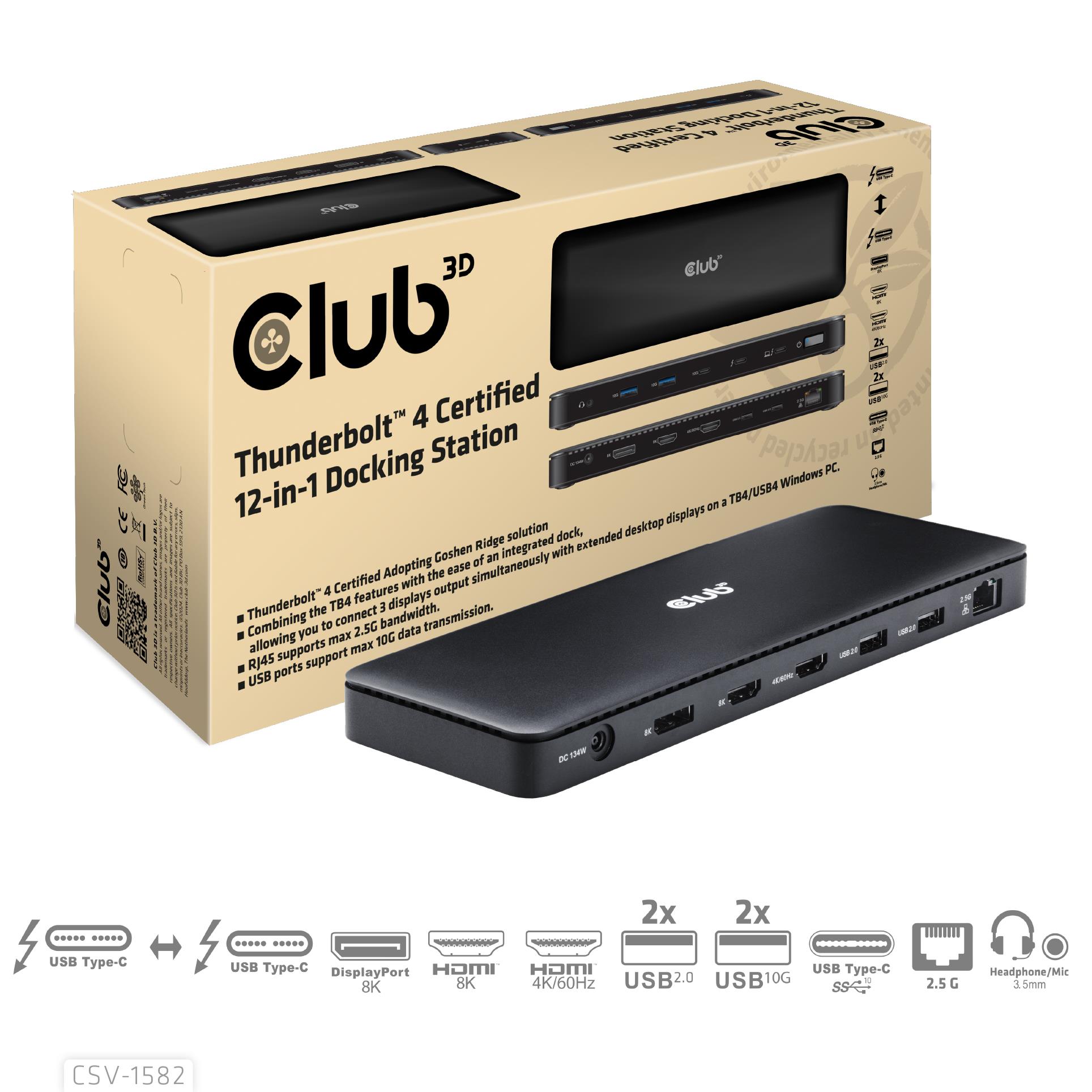 NB ACC DOCKING STATION 12IN1/THUNDERBOLT CSV-1582 CLUB3D - Image 18