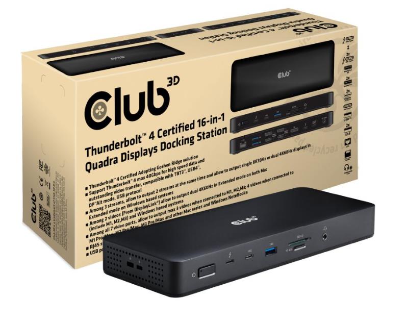 NB ACC DOCKING STATION 16IN1/THUNDERBOLT CSV-1583 CLUB3D - Image 6