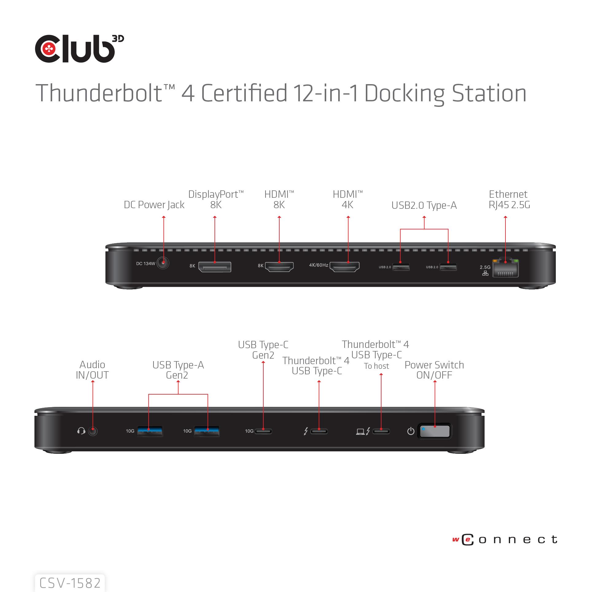 NB ACC DOCKING STATION 12IN1/THUNDERBOLT CSV-1582 CLUB3D - Image 24