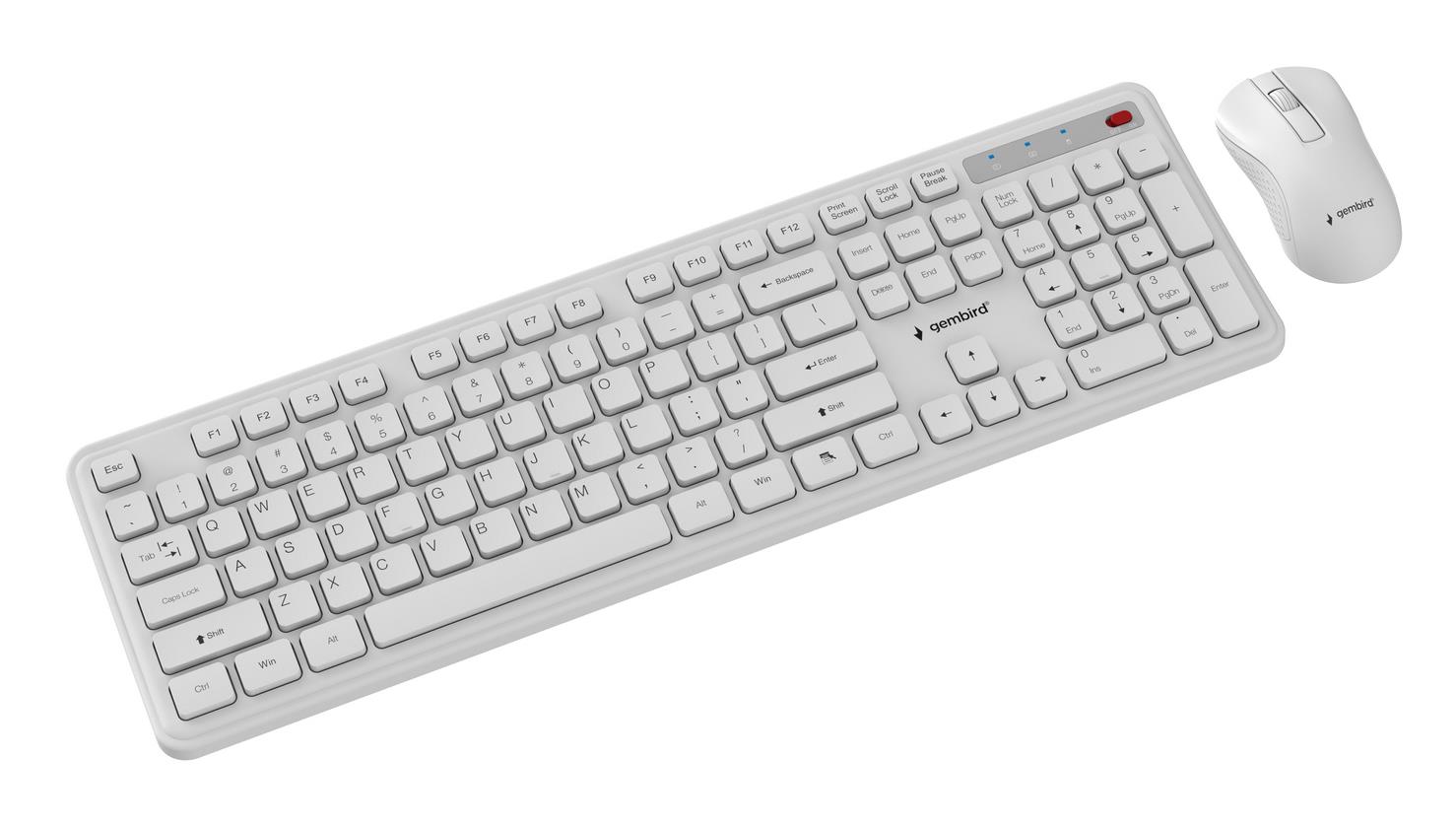 KEYBOARD +MOUSE WRL ENG/WH KBS-WPS-01-W GEMBIRD - Image 4