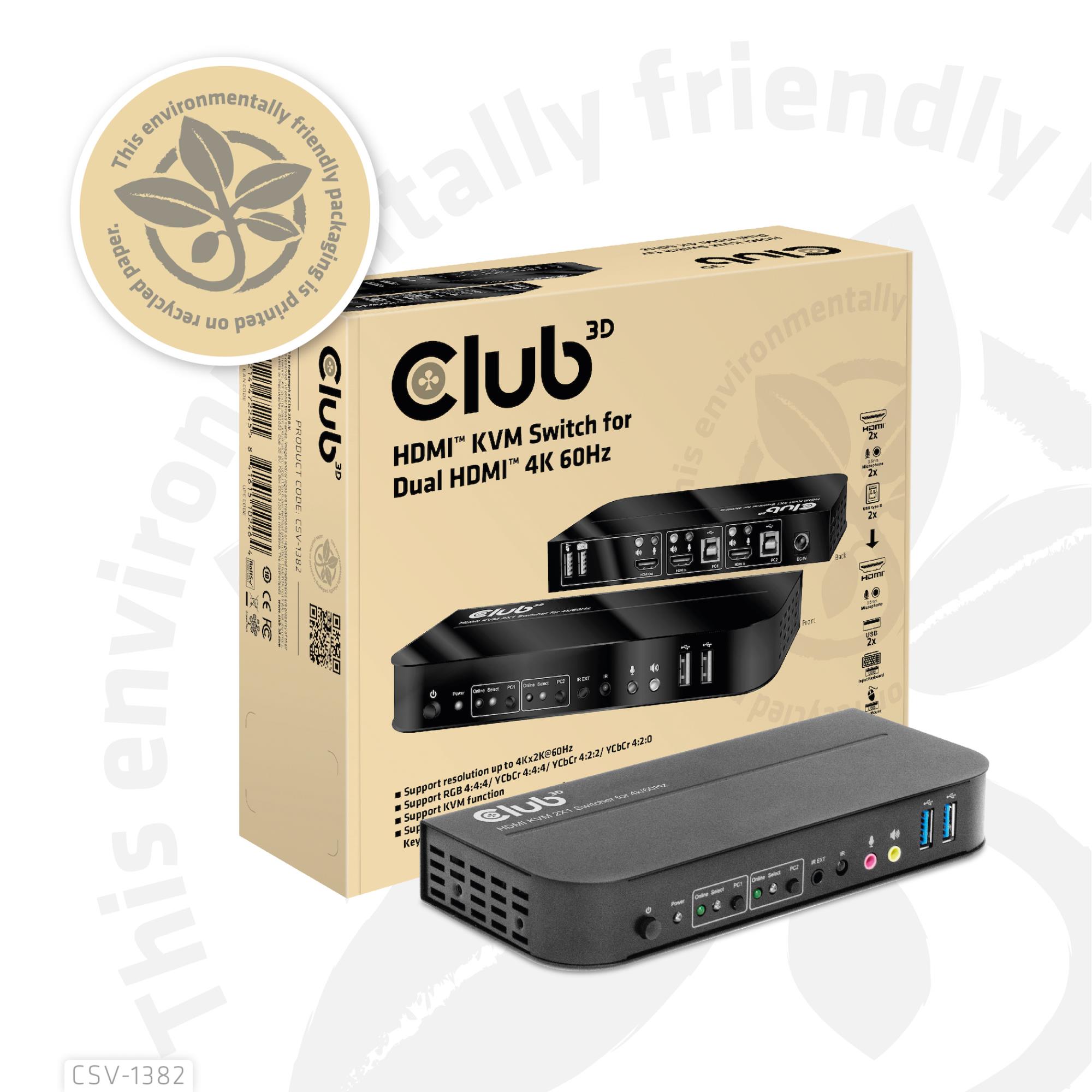 VIDEO SWITCH KVM HDMI 2PORT/CSV-1382 CLUB3D - Image 15