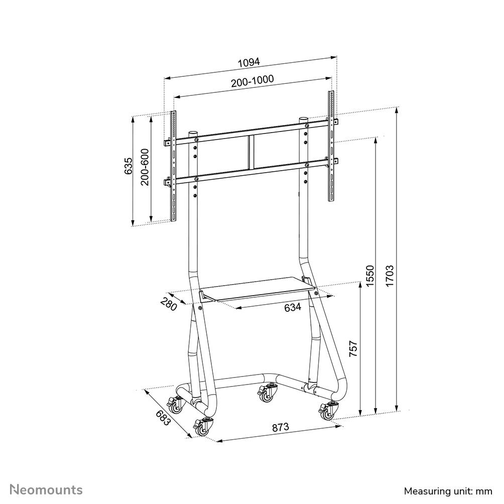 TV SET ACC FLOOR STAND 60-100"/NS-M3800BLACK NEOMOUNTS - Image 22