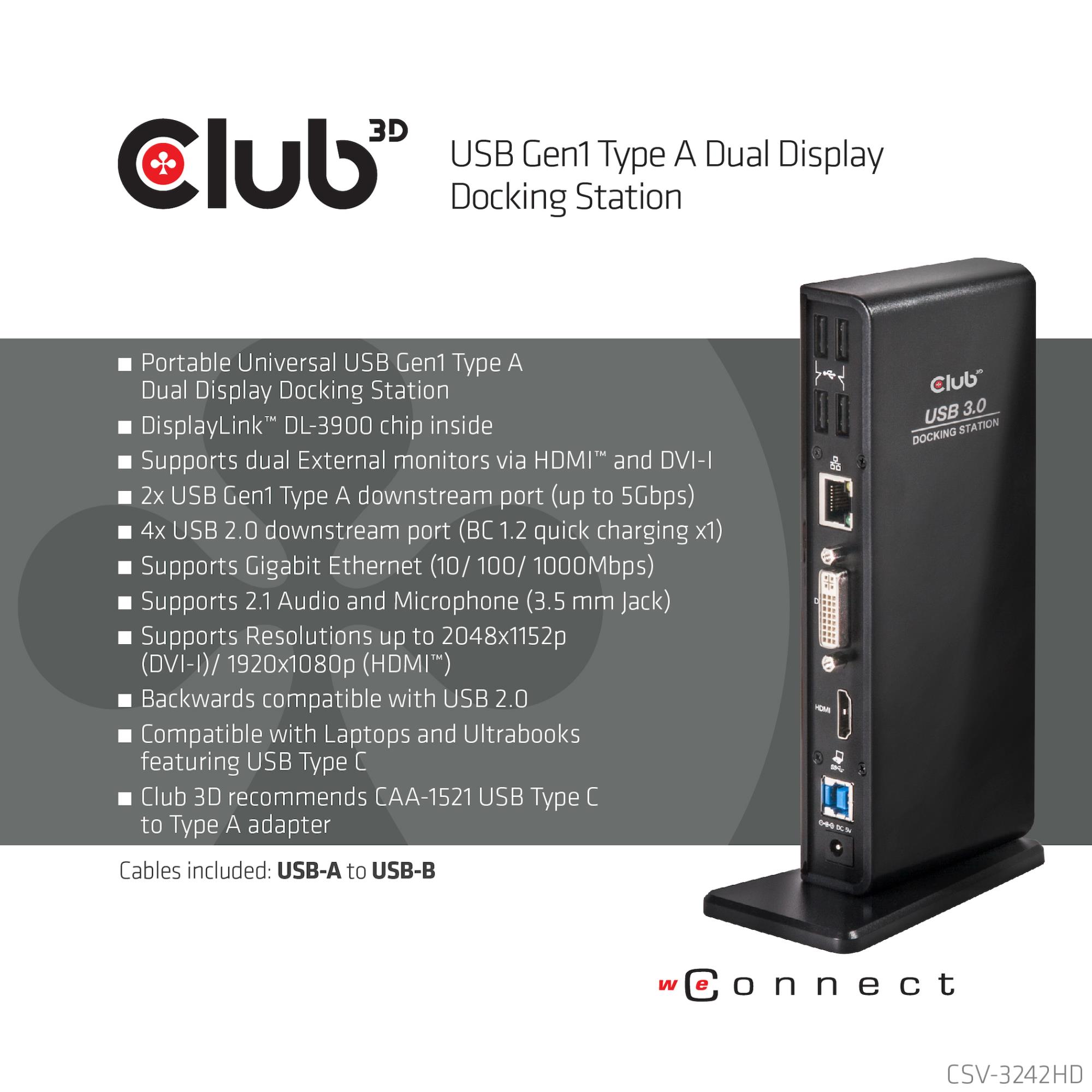 NB ACC DOCKING STATION/USB CSV-3242HD CLUB3D - Image 22
