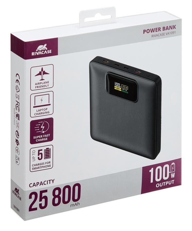 POWER BANK USB 25800MAH/VA1091 RIVACASE - Image 37