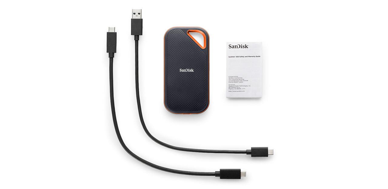 External SSD SANDISK Extreme Pro 4TB USB-C Write speed 2000 MBytes/sec Read speed 2000 MBytes/sec SDSSDE81-4T00-G25 - Image 5