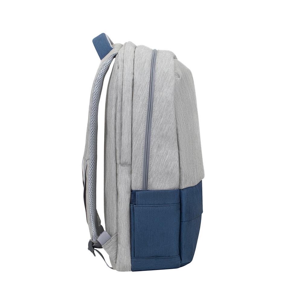 NB BACKPACK ANTI-THEFT 17.3"/7567 GREY/DARK BLUE RIVACASE - Image 10