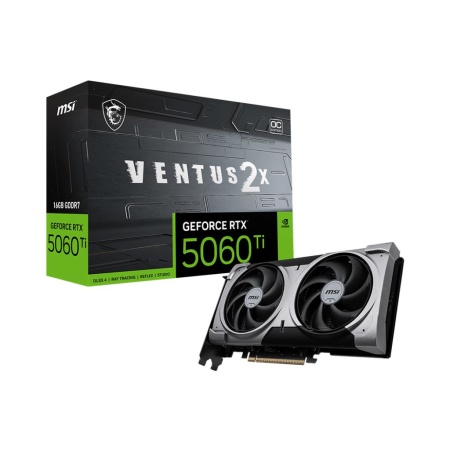 Graphics Card MSI NVIDIA GeForce RTX 5060 Ti 16 GB GDDR7 128 bit PCIE 5.0 16x Dual Slot Fansink 5060TI16GVENTUS2XOCPLUS