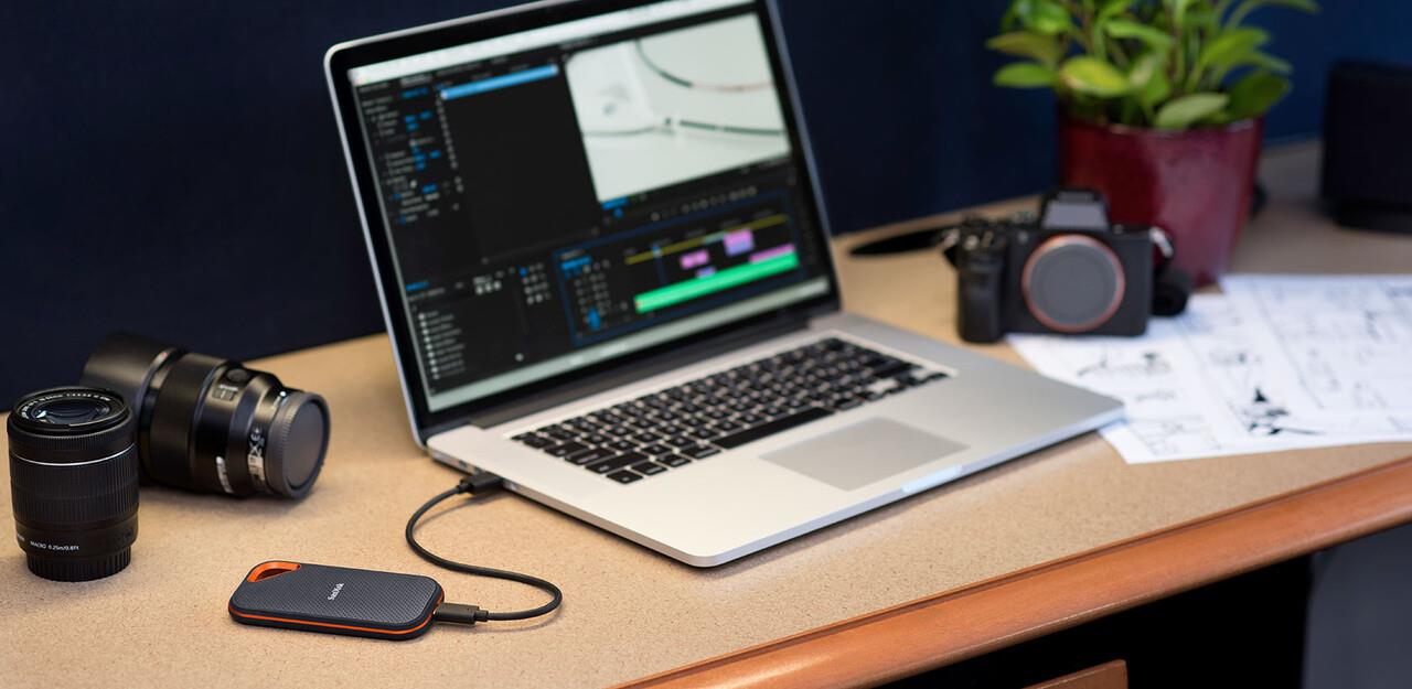 External SSD SANDISK Extreme Pro 4TB USB-C Write speed 2000 MBytes/sec Read speed 2000 MBytes/sec SDSSDE81-4T00-G25 - Image 7