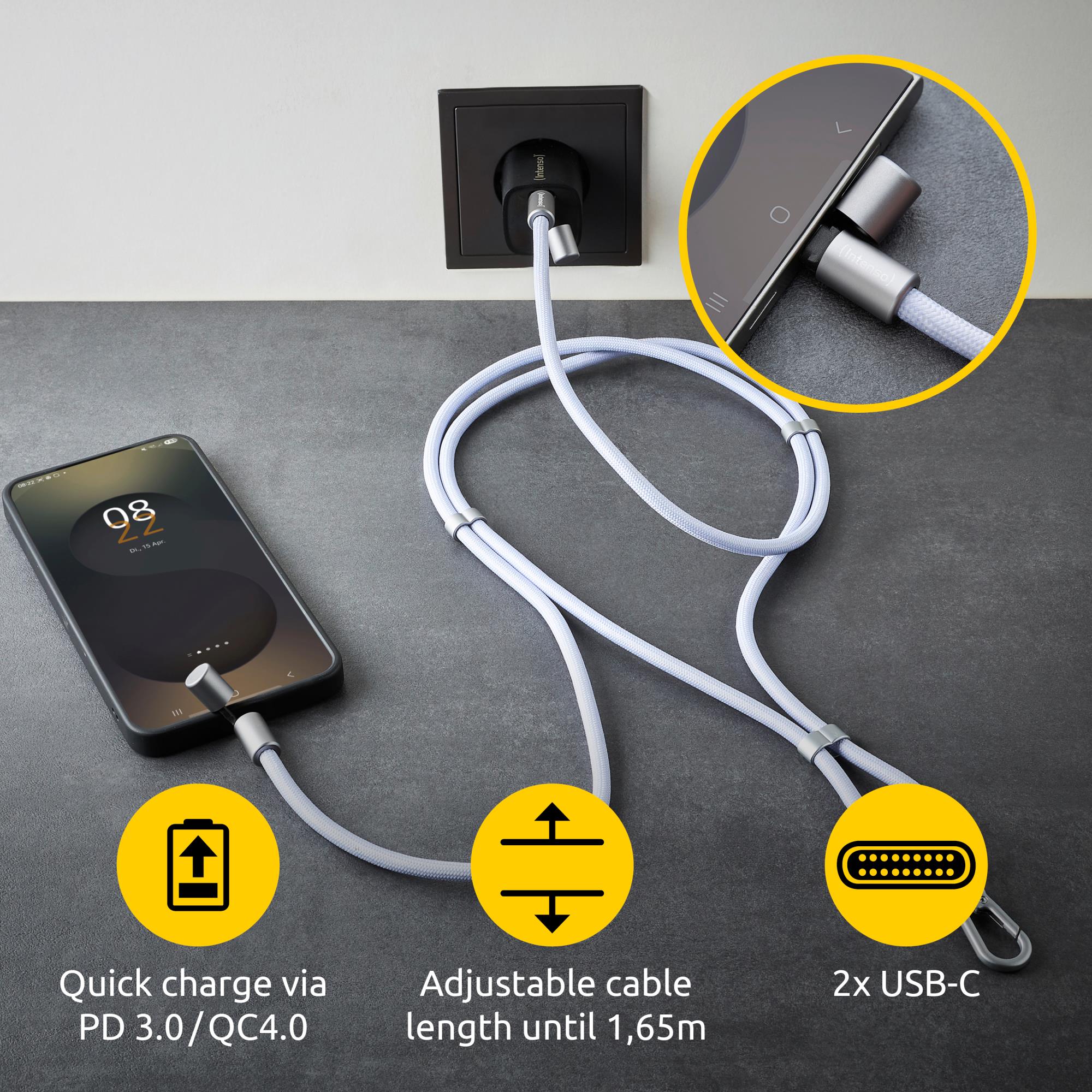 CABLE USB-C TO USB-C 1.65M/LANYARD PURPLE 7991003 INTENSO - Image 39