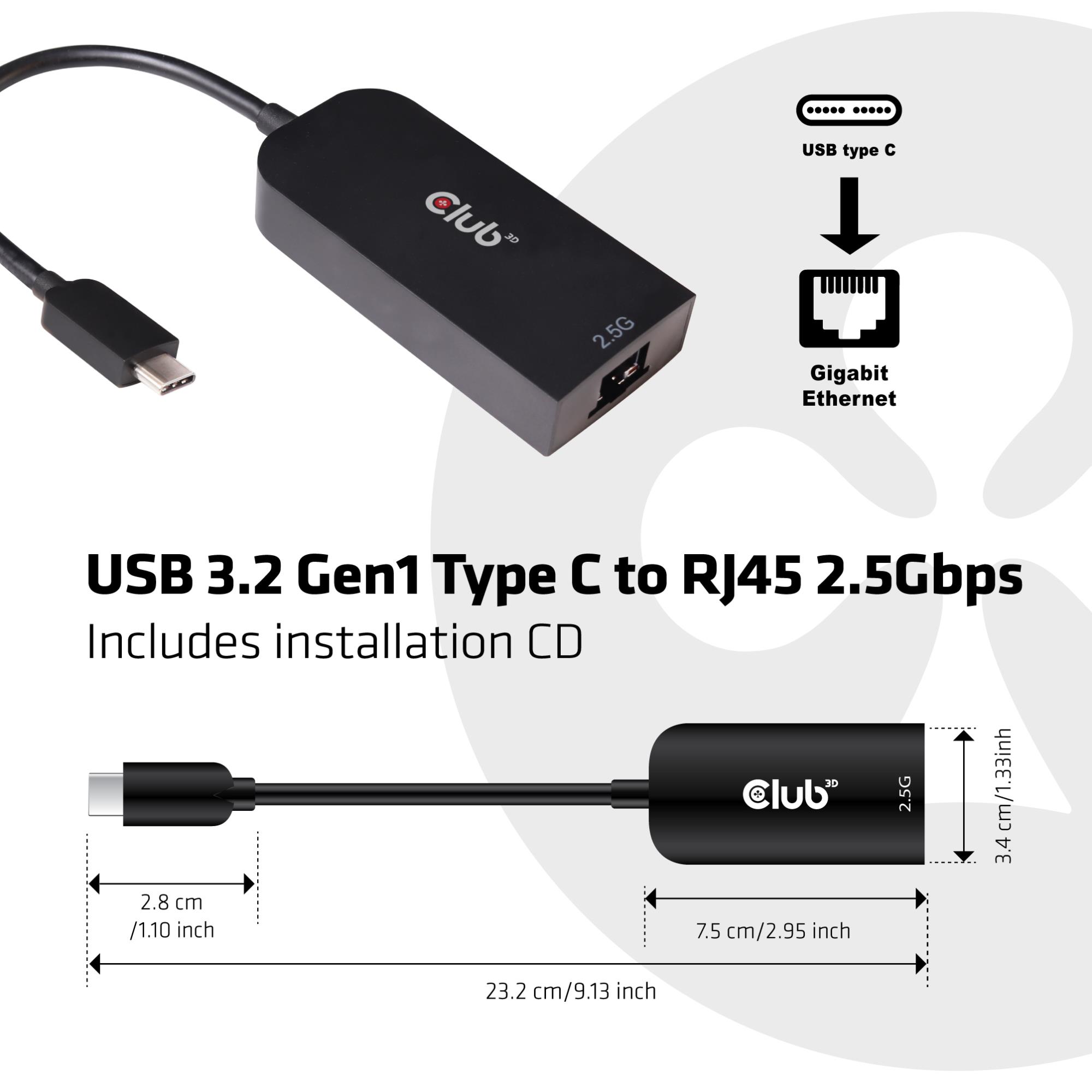 I/O ADAPTER USB3.2 TO RJ45/M/F CAC-1520 CLUB3D - Image 5