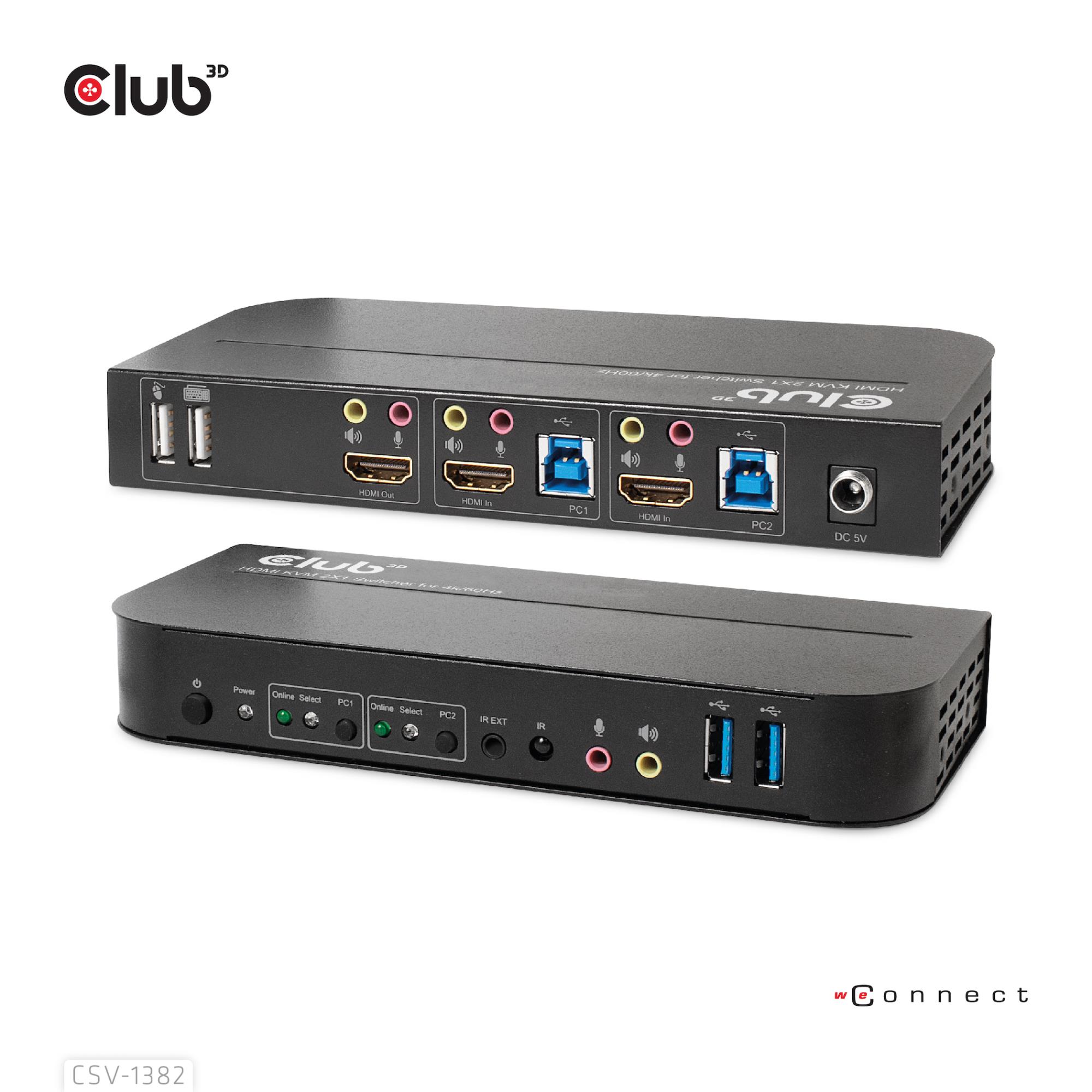 VIDEO SWITCH KVM HDMI 2PORT/CSV-1382 CLUB3D - Image 3