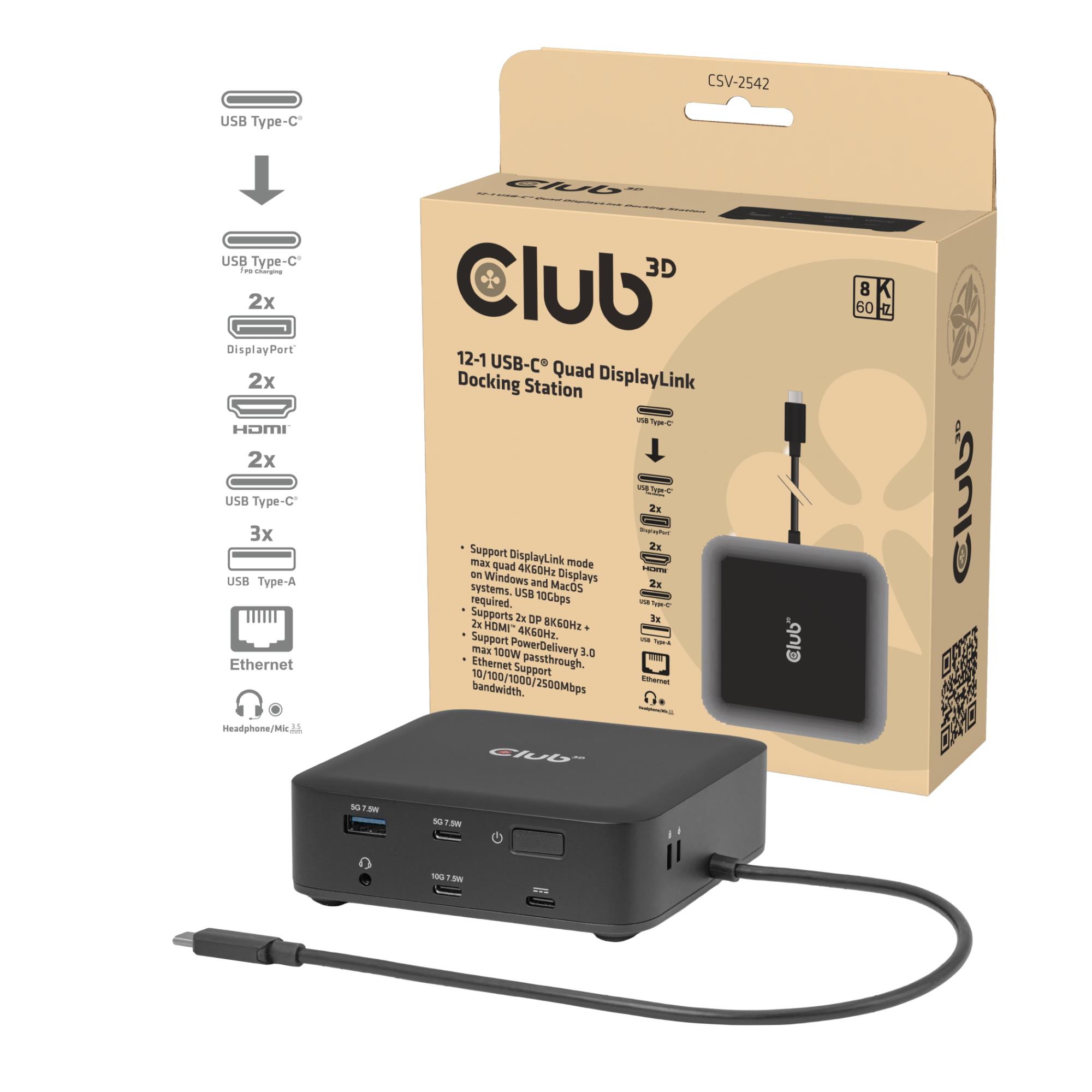 NB ACC DOCKING STATION 12IN1/USB-C 100W CSV-2542 CLUB3D - Image 18