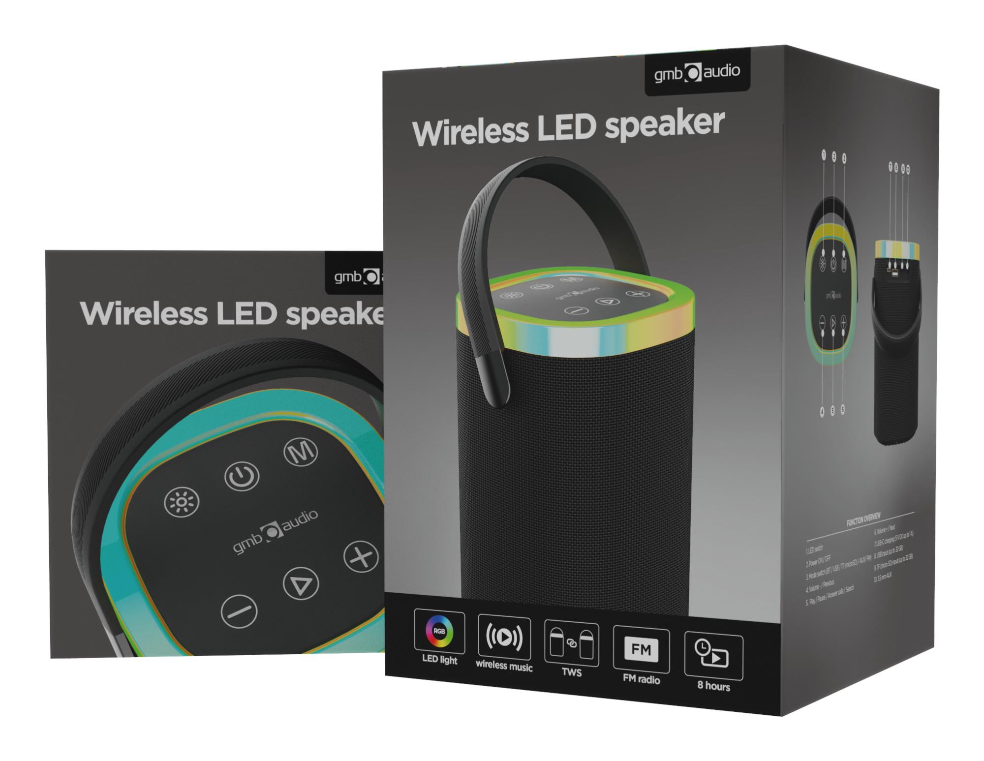 Portable Speaker GEMBIRD Bluetooth Yes SPK-BT-LED-06 - Image 15