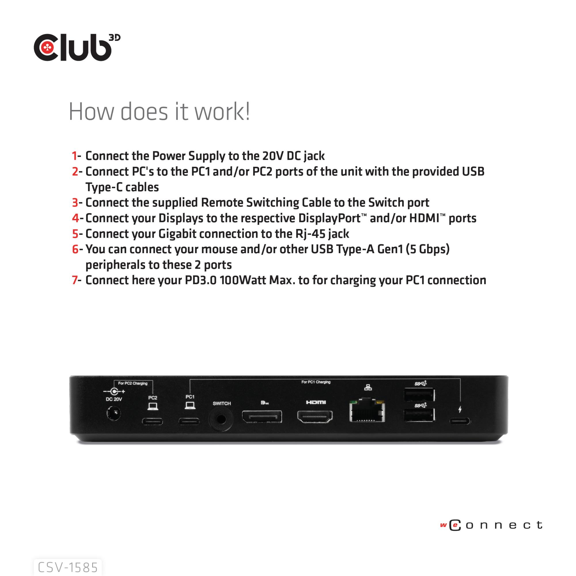 NB ACC DOCKING STATION/USB-C 120W CSV-1585 CLUB3D - Image 9