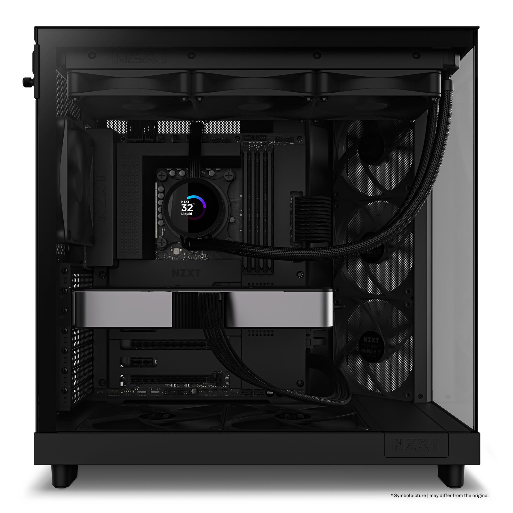 Case NZXT H6 Flow MidiTower Not included ATX MicroATX MiniITX Colour Black CC-H61FB-01 - Image 18