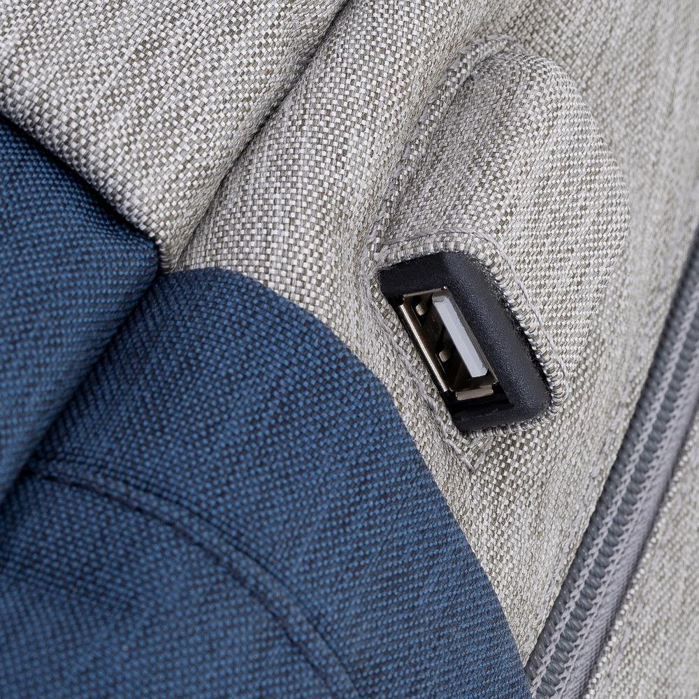 NB BACKPACK ANTI-THEFT 17.3"/7567 GREY/DARK BLUE RIVACASE - Image 19
