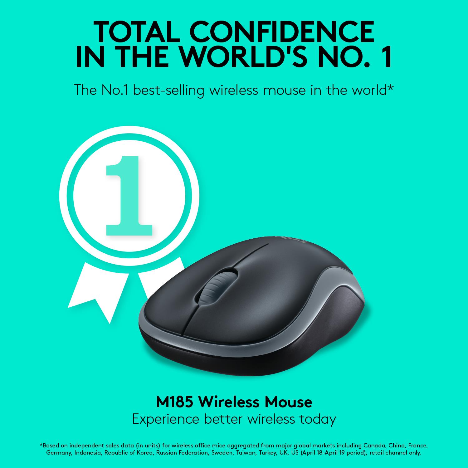 MOUSE USB OPTICAL WRL M185/BLUE 910-002239 LOGITECH - Image 29