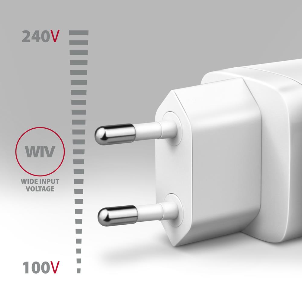 MOBILE CHARGER WALL USB 30W/2PORT WHITE ACU-PQ30W AXAGON - Image 6