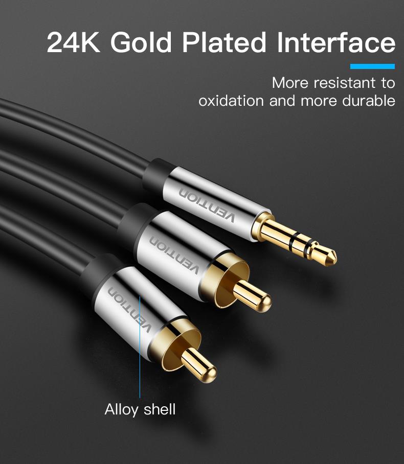 CABLE AUDIO 3.5MM TO 2XRCA/1.5M BCFBG VENTION - Image 7