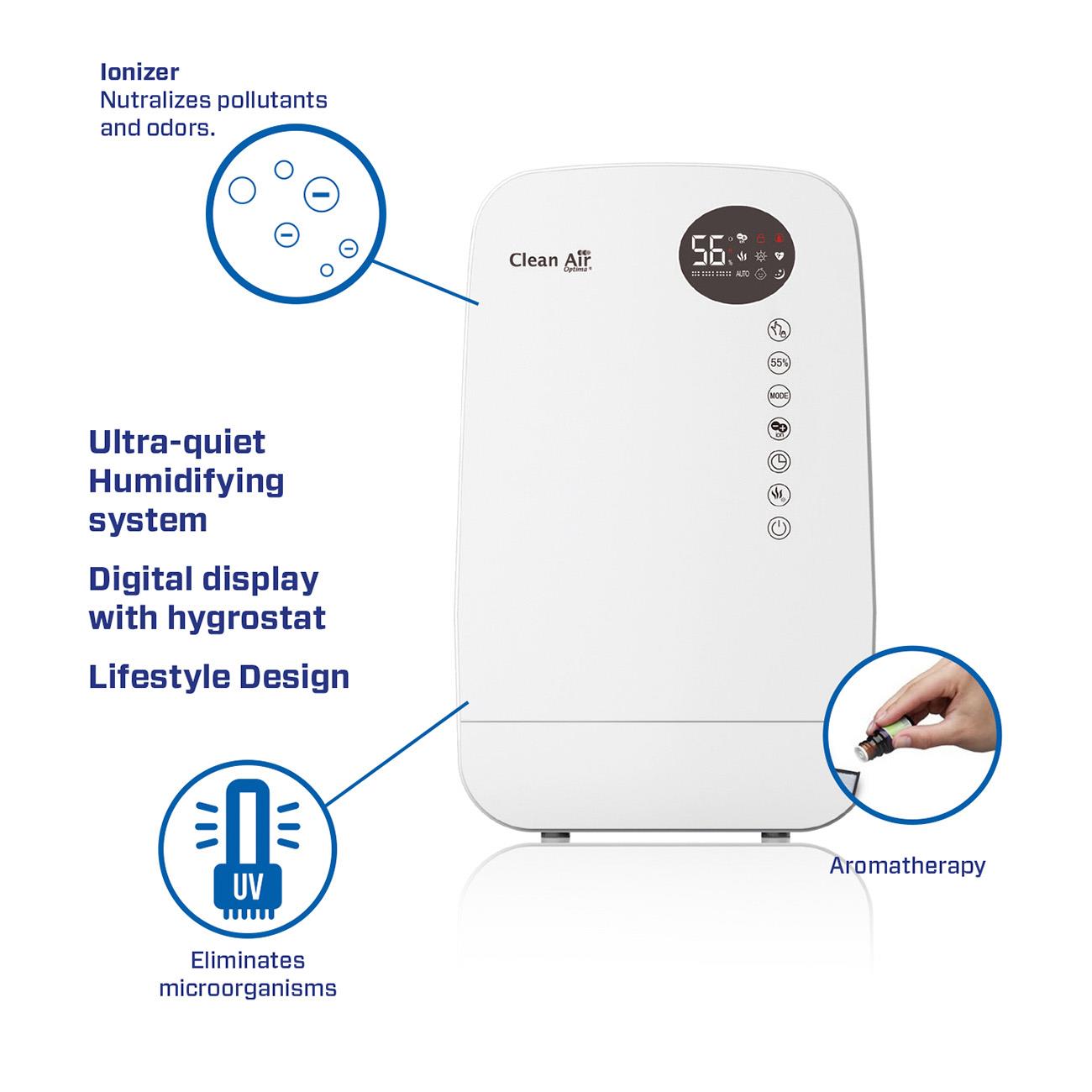 HUMIDIFIER WITH IONIZER/CA-607W CLEAN AIR OPTIMA - Image 4