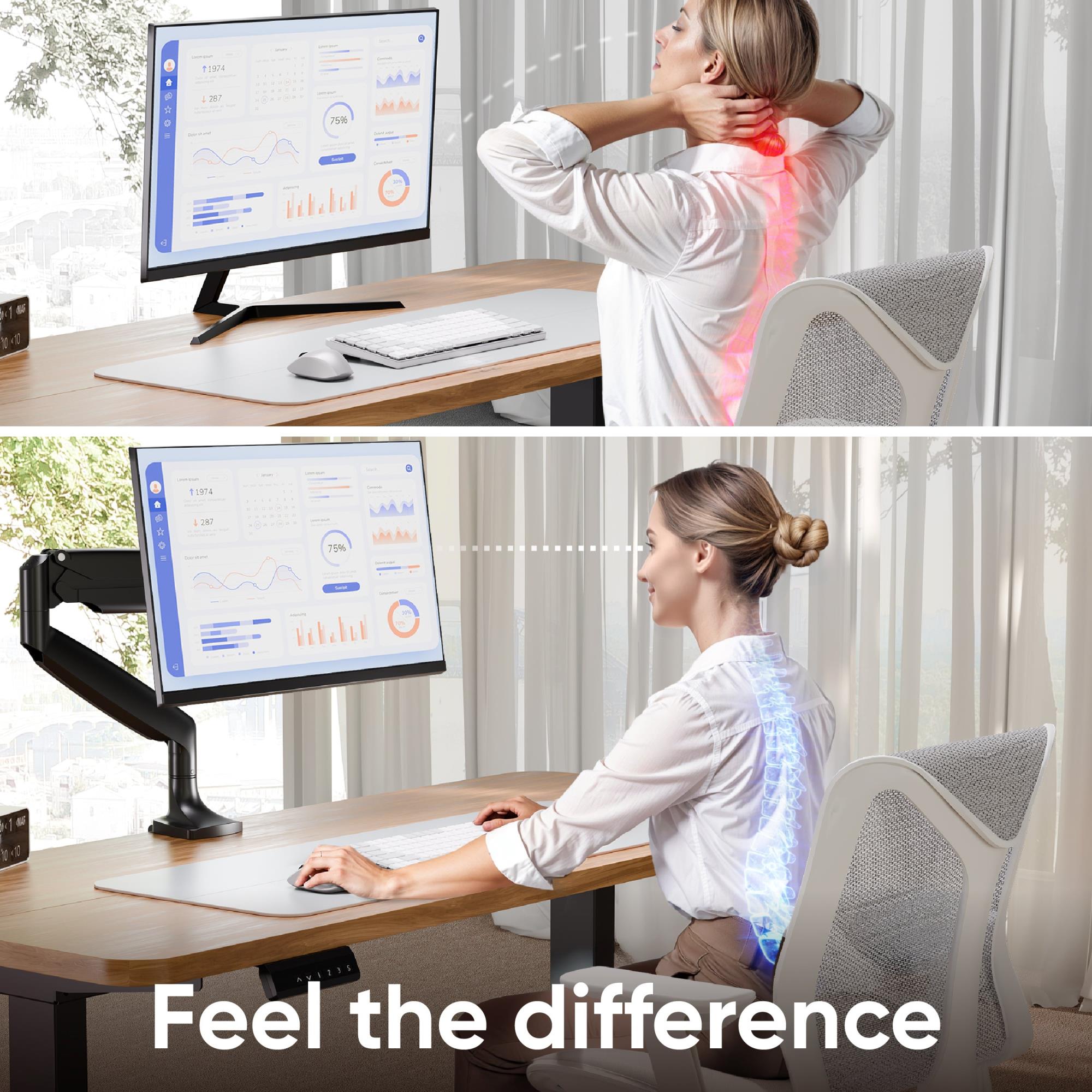MONITOR ACC DESK MOUNT/17-49" BLACK G100-B ONKRON - Image 9