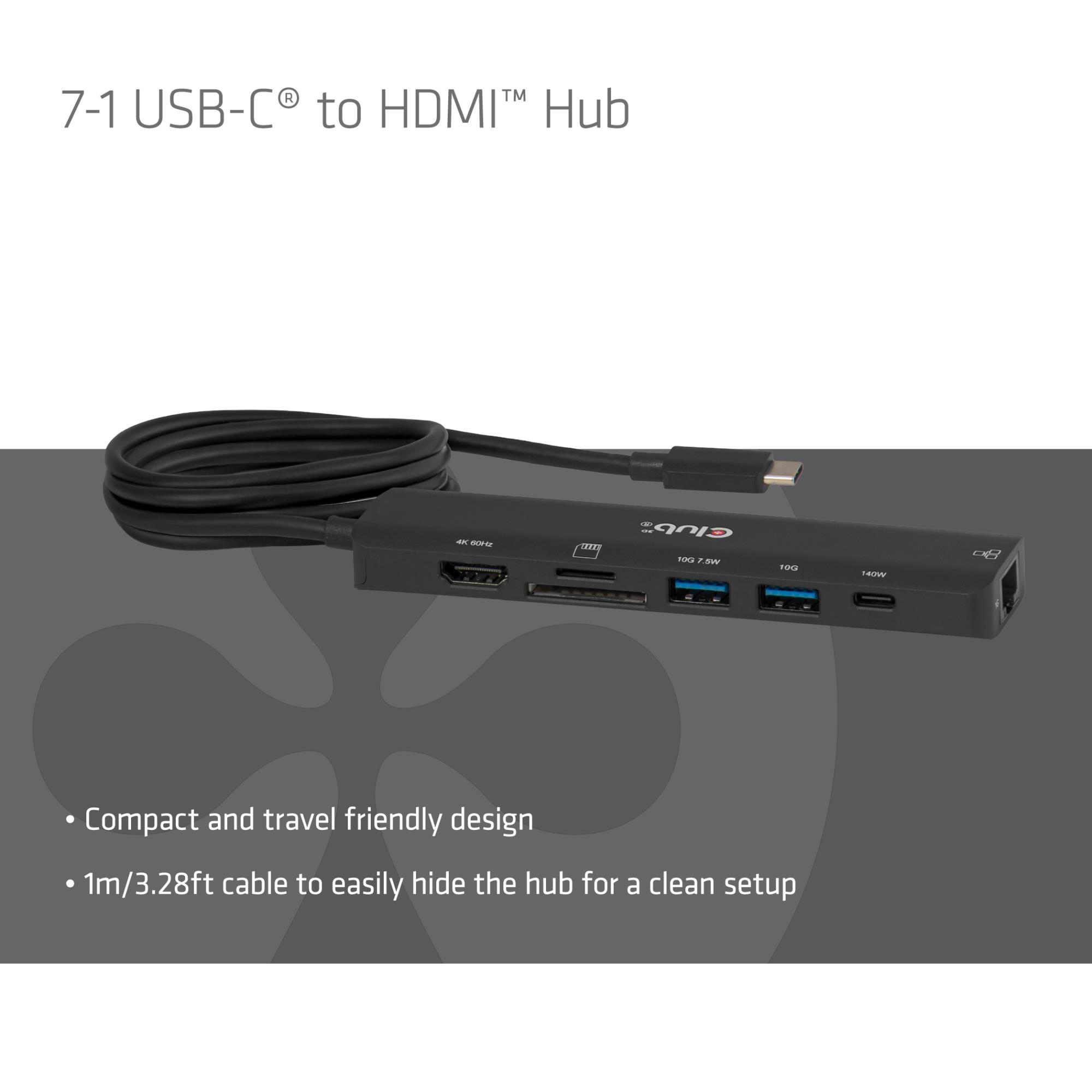 I/O HUB 7IN1 USB-C HDMI/140W CSV-2555 CLUB3D - Image 6