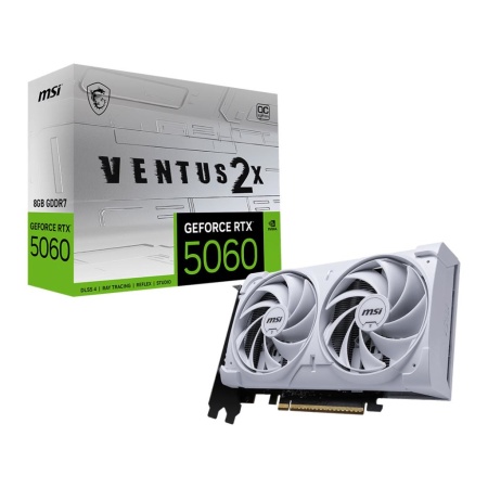 Graphics Card MSI NVIDIA GeForce RTX 5060 8 GB GDDR7 128 bit PCI Express x16 5.0 Active 50608GVENTUS2XOCWH