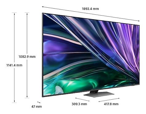 TV Set SAMSUNG 85" 4K/Smart QLED 3840x2160 Wireless LAN Bluetooth Tizen Carbon Silver QE85QN85DBTXXH - Image 9