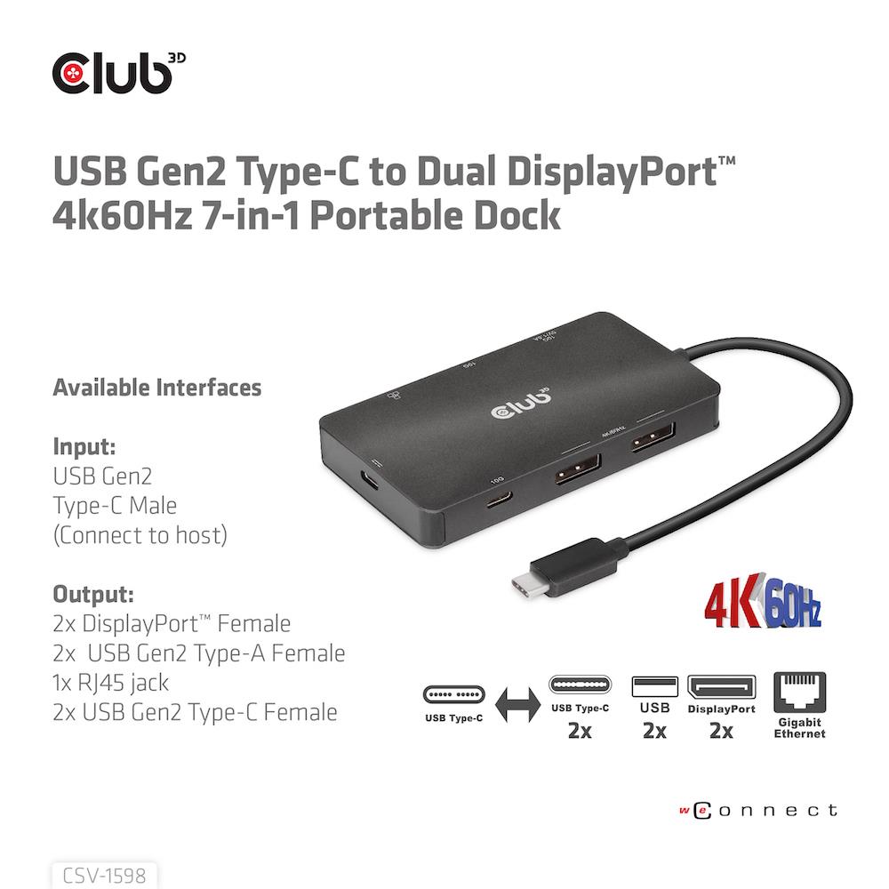 NB ACC DOCKING STATION 7IN1/USB-C 100W CSV-1598 CLUB3D - Image 25
