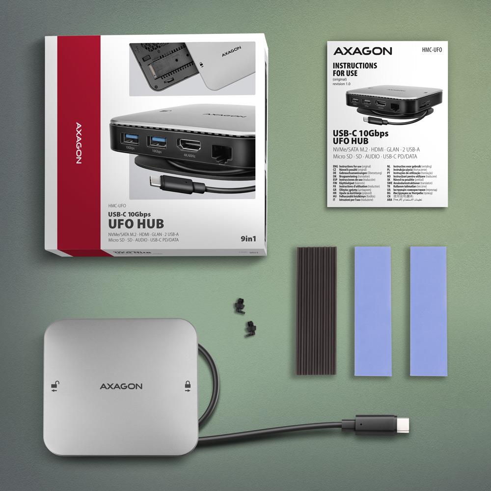 NB ACC DOCKING STATION/NVME/SATA 9IN1 HMC-UFO AXAGON - Image 45